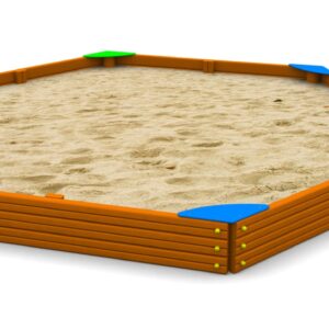 Piaskownice sześciokątna drewniana lub z HDPE